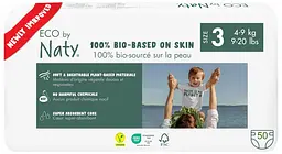 Одноразові дитячі підгузки розмір 3. 4-9 кг., 50 шт. ECO BY NATY