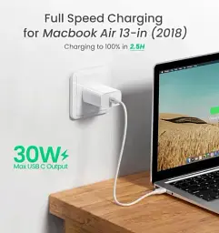 Зарядний пристрій Ugreen CD127 USB Type-C Wall Charger PD QC4.0 30W 3A White - мініатюра 4