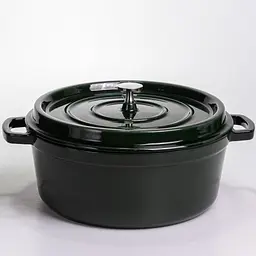 Кокотниця чавунна емальована 6 л, малахіт Yongkang HP-FLG-13 green