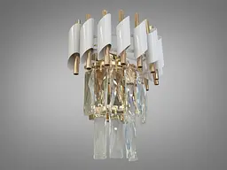 Кришталеве бра настінний світильник у стилі модерн Diasha 201202/250WH+S-gold - мініатюра 2