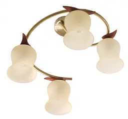 Люстра стельова Brille кантрі E27 40W G (BKL-065C/4)