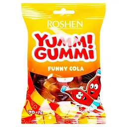 Упаковка желейних цукерок Roshen Yummi Gummi Funny Cola 70 г х 22 шт