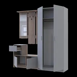 Передпокій Бела та шафа Промо Кремона Канноло/Сірий 2 ДСП 190х48х204 (42005331) - мініатюра 6