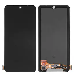 Дисплей для Xiaomi Redmi Note 10, Redmi Note 10S, чорний, без рамки, Оригінал (переклеєне скло), M2101K7AI, M2101K7AG