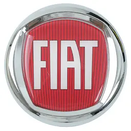 Емблема Fiat Червона Хром D=95 мм на скотчі