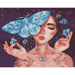 Алмазна мозаїка Дотик метелика lesya_nedzelska_art Ідейка AMO7451 40х50 см