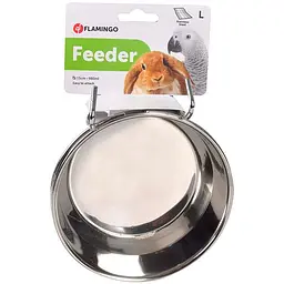 Flamingo Small Animal Bowl фламінго навісна миска для гризунів нержавіюча сталь L 0.98 л
