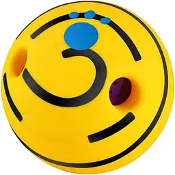Іграшка-м'яч для собак Dog Giggle Ball Toy, Large Жовтий з чорним