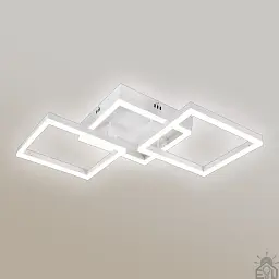 Смарт люстра керована світлодіодна SQUARE 3S 90 Вт 887x420x135 мм Бiла ESLLSE - мініатюра 7