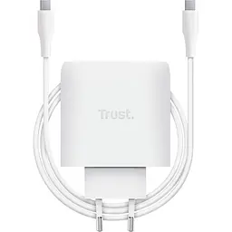 Зарядний пристрій мережевий Trust Maxo 65Вт, GaN, USB-C PD/PPS, білий - мініатюра 7