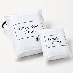 Набір білих махрових рушників LoveYouHome Hotel Collection, 50×80 + 75×150 см - мініатюра 5