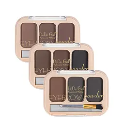 Тіні для брів 3 кольори DoDo Eyebrow Powder ВР003, (набір 3 шт. в асортименті)
