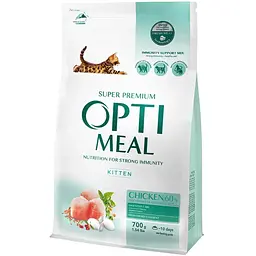 Сухий корм для кошенят Optimeal Kitten Chicken із куркою 700 г