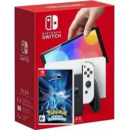 Nintendo Switch (OLED model) White + Гра Pokemon Brilliant Diamond