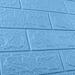 Самоклеюча декоративна 3D панель 3D Loft під блакитну цеглу 700x770x3мм - мініатюра 4