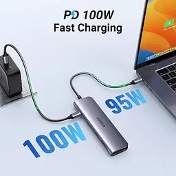 USB-концентратор UGREEN USB C, багатофункціональний USB-концентратор Revodok 7-в-1 для ноутбуків, 4K HDMI на USB-C, 100 Вт PD - мініатюра 6