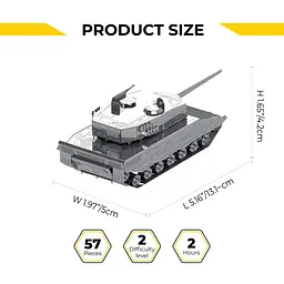 Колекцiйна модель Metal Time Leopard 2 Tank MT079 - мініатюра 2