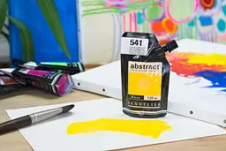 Акрилова фарба Sennelier Abstract, 120 мл, Кадмій жовтий середній відтінок (Cad Yellow Medium Hue) - мініатюра 3