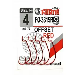 Гачок FANATIK №4 5шт/уп офсетний FO-3315R