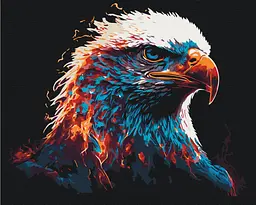 Картина за номерами на підрамнику Brushme Полумʼяний орел