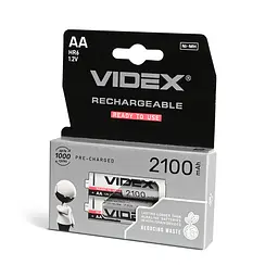 Акумулятори Videx HR6/AA 2100mAh double blister/2шт VIDEX (23340-000)