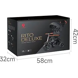 Велосипед складаний триколісний дитячий Qplay Rito Deluxe Black (S380-17RitoDeluxeBlack) - мініатюра 3