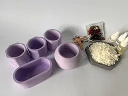 Подарунковий набір для створеня 5х свічок фіолетовий - мініатюра 3