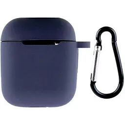 Чохол Silicone Case + Carabine для Apple AirPods Midnight Blue [33026]