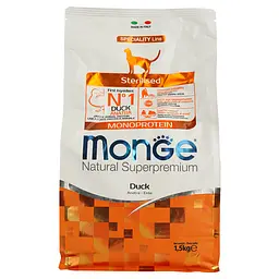 Сухий корм Monge Cat Sterilised з качкою, 1,5 кг (70011952) - мініатюра 2