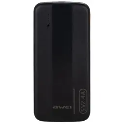 Батарея універсальна AWEI 10000mAh P20K, 12W, Black (6954284009744)