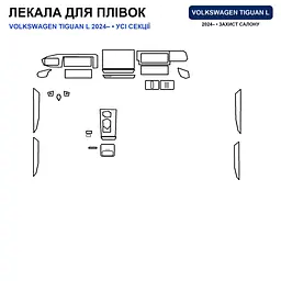 Набір Плівок захисних для салону Volkswagen Tiguan III (AB) 2024- TPH (Кансолі Дисплея Ручок) - мініатюра 3