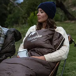 Спальник з капюшоном Naturehike U250S NH20MSD07, 0°C лівий коричневий - мініатюра 4