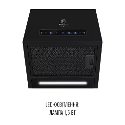 Витяжка пристінна Perfelli Design Quadro 36 Nero Silenzio - мініатюра 6