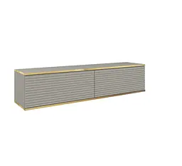 Тумба під телевізор навісна Perfect Home Оро / Oro 2-дверна RTV135 MDF Сірий (PFH-091357) - мініатюра 3