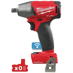 Гайковерт акумуляторний безщітковий 1/2'' MILWAUKEE M18 ONEIWF12-0, 300Нм, з кільцем (каркас) - мініатюра 4