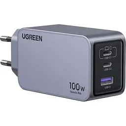 Мережевий зарядний пристрій Ugreen X757 Nexode Pro 100W USB-A 2xUSB-C Wall Charger сірий (25874)