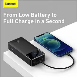 Зовнішній акумулятор Baseus Bipow Digital Display 30000mAh (PPDML-N02) білий - мініатюра 5