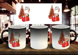 Чашка Merry Christmas 330 мл Хамелеон матовий червона всередині