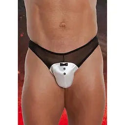 Труси чоловічі Softline Thong 4467 XL чорний з білим
