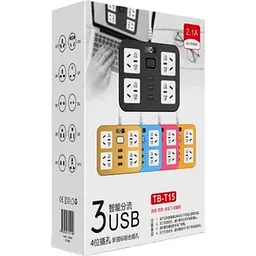 Мережевий фільтр живлення Voltronic TВ-Т15, 4роз, 3*USB Pink (ТВ-Т15-Pink) - мініатюра 2