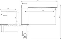 Змішувач для ванни Topaz Barts TB 07111-H36 Хром - мініатюра 4