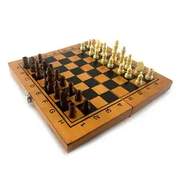 Нарди+шахи+шашки бамбук 24х12 см - мініатюра 2