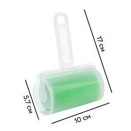 Багаторазовий липкий ролик для чищення одягу Semi з чохлом Green - мініатюра 5