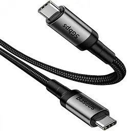Кабель Baseus Cafule USB-C to USB-C 2m (CATKLF-HG1) Black [47410] - мініатюра 2