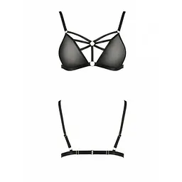 Бюстгальтер-стрепи MEGGY BRA black - Passion Exclusive L/XL - мініатюра 5