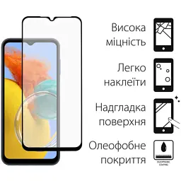 Скло захисне Dengos Full Glue Samsung Galaxy M14 5G (TGFG-268) - мініатюра 3