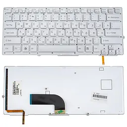 Клавіатура для ноутбука SONY (VPC-SB VPC-SD series) rus сріблястий без фрейма підсвічування клавіш