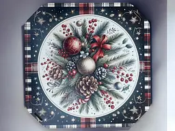 Подарункова коробка квадратна (ХДФ) 29x29x10 см. №12 - мініатюра 5