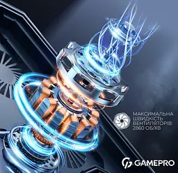 Охолоджувальна підставка для ноутбука до 15,6 дюйма GamePro GPCP-590 RGB 2xUSB 6xfans - мініатюра 11