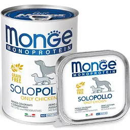 Паштет Monge Dog Solo з куркою для собак усіх порід 150 гр